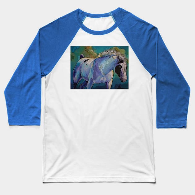 Running Horse Baseball T-Shirt by Kimikim